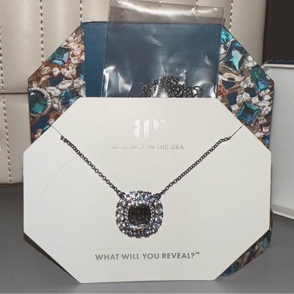 What a Stunner Necklace ~ Hematite Plating ~ June Birthday Collection